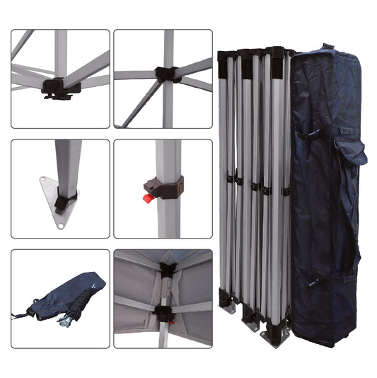 10x20ft 40mm hexagonal aluminum alloy frame, complete with a wheel bag. Ships directly from our USA warehouse