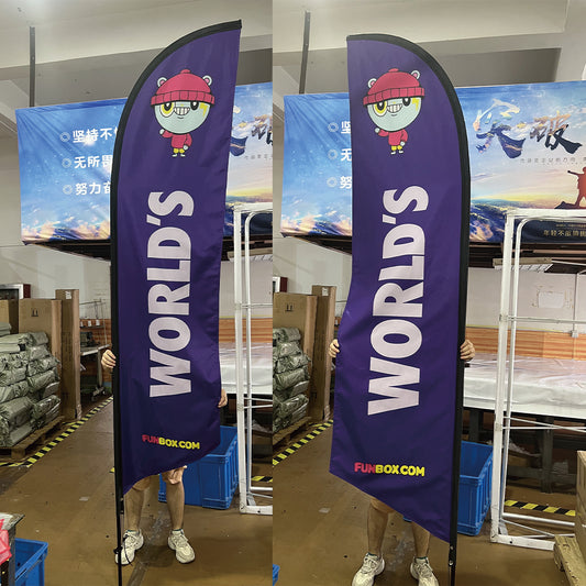 Funbox 10ft Double-Sided Feather Flags